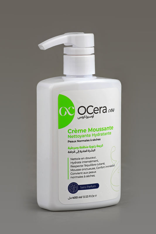 Crème moussante nettoyante hydratante